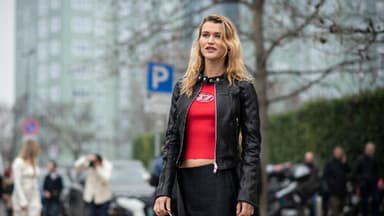 Lederjacke gestylt