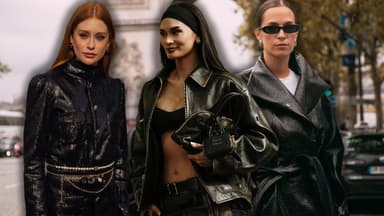 Frauen in Glossy Jackets