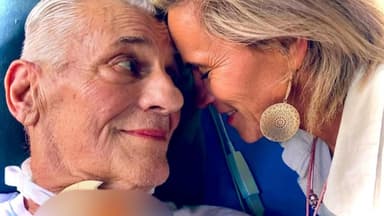 Heinz Hoenig nach seiner OP mit Ehefrau Annika