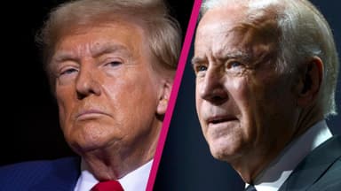 Collage Donald Trump und Joe Biden