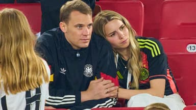 Manuel Neuer und Anika Neuer nach dem EM-Viertelfinale gegen Spanien