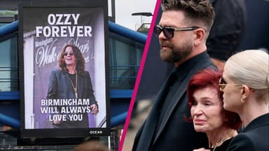 Sharon Osbourne, Kelly Osbourne und Jack Osbourne nahmen am Trauerzug in Birmingham für Ozzy Osbourne teil