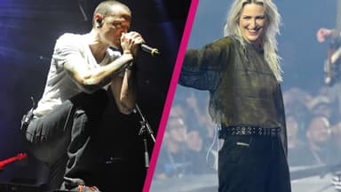 Collage Chester Bennington und Emily Armstrong