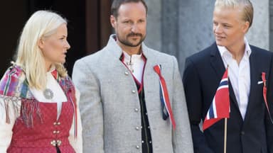 Kronprinzessin Mete-Marit, Kronprinz Haakon und Marius Borg Høiby.