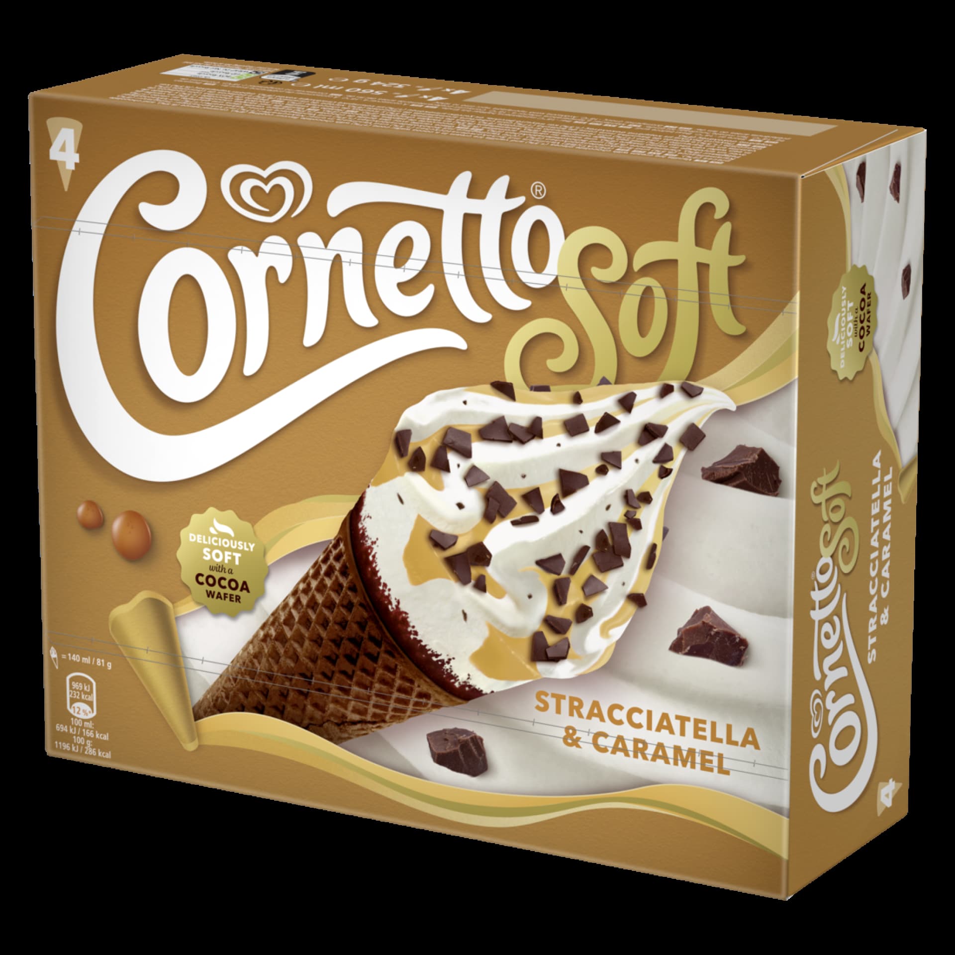 Langnese Cornetto Soft Stracciatella Caramel Langnese Cornetto Soft Stracciatella Caramel