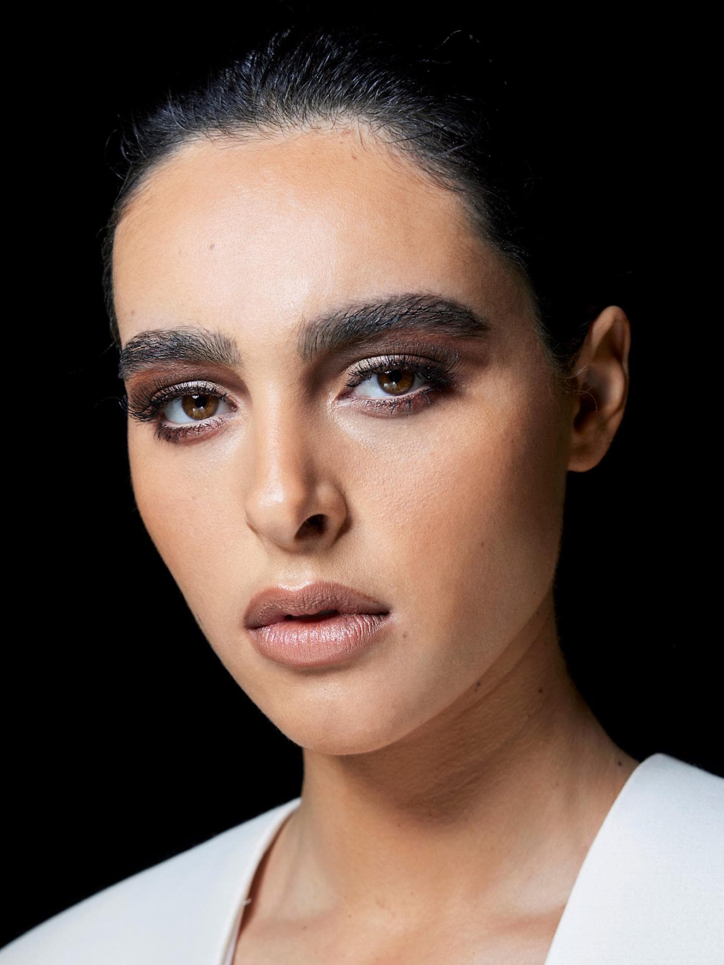 Hot Chocolat Make-up Model mit Hot Chocolat Make-up