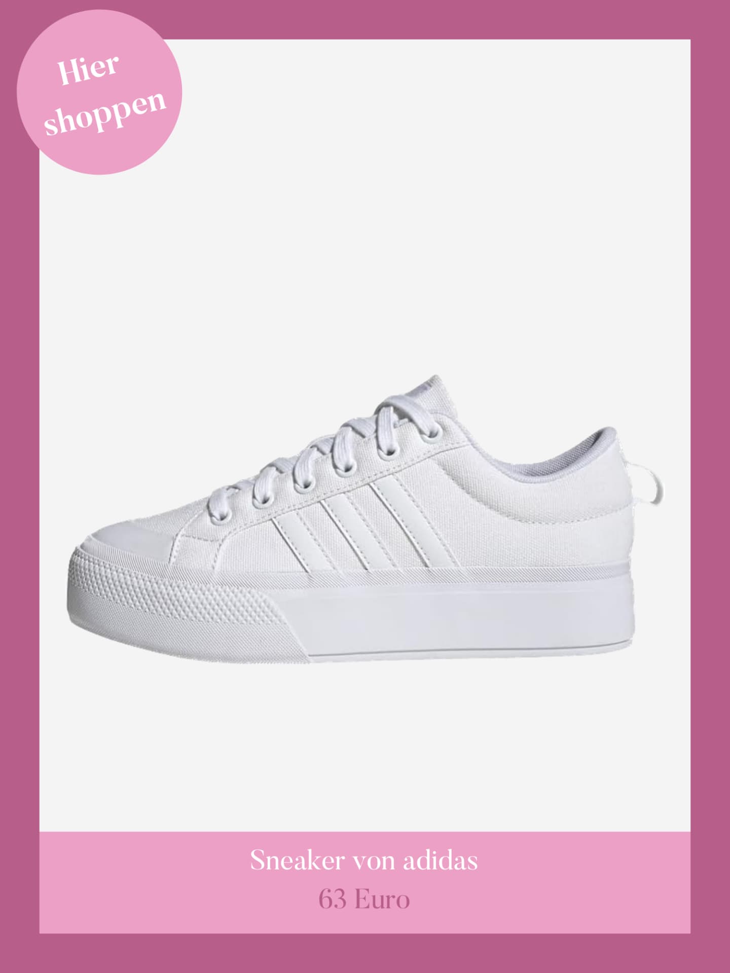 Weiße Sneaker von adidas.