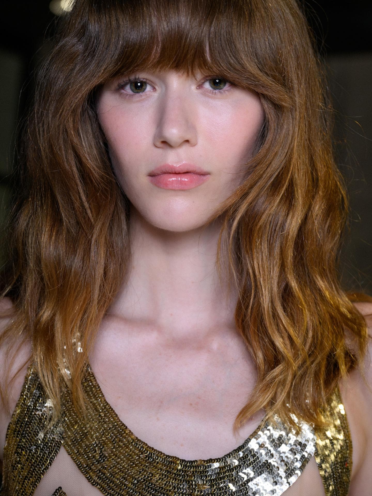 New York Fashion Week Pony-Frisur Model bei Fashion Show Monse