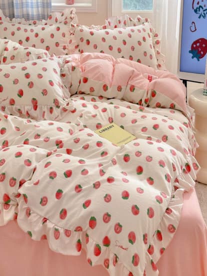 Bettwäsche Erdbeeren