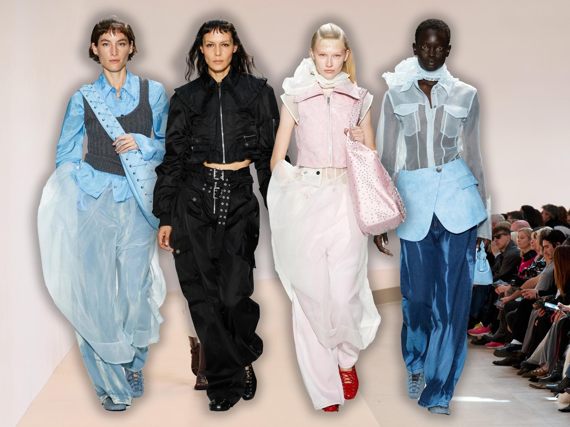 Lace up Ballerinas sind der eleganteste Schuh-Trend für den Frühling 2025 Show Ganni