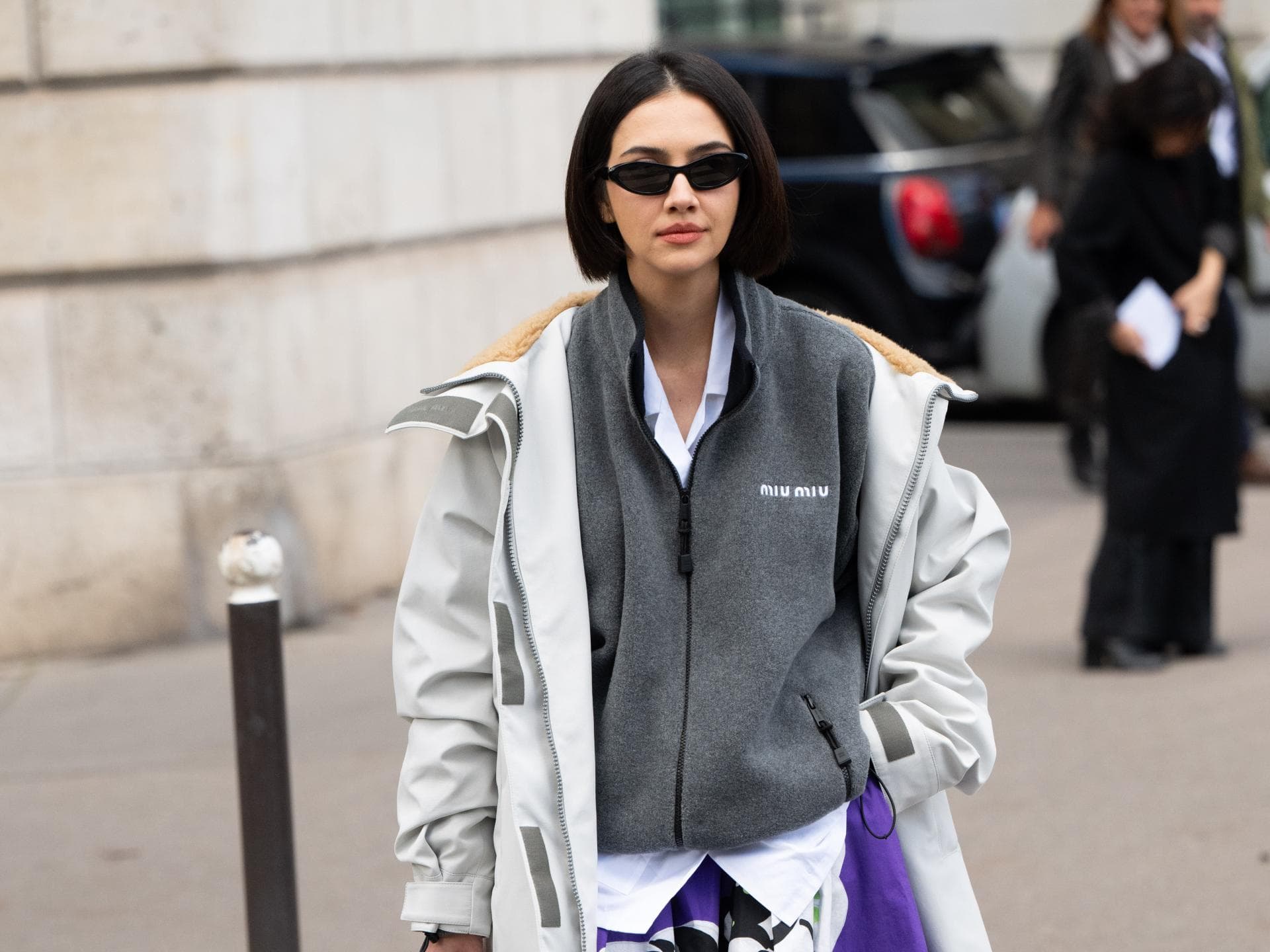 Wenn wir nur eine Jacke diesen Frühling tragen würden, wäre es diese Miu Miu Streetsytle Paris