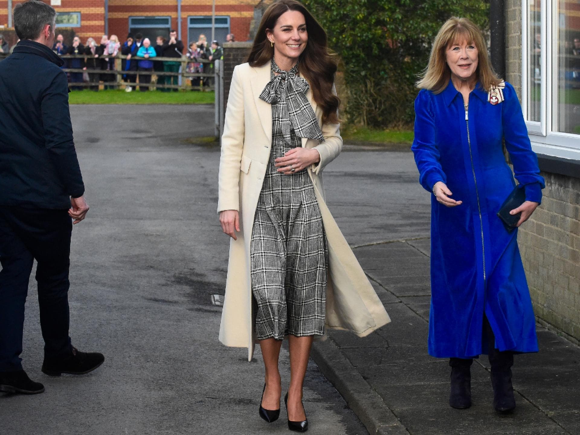 Prinzessin Kate Karo-Kleid Prinzessin Kate in Wales