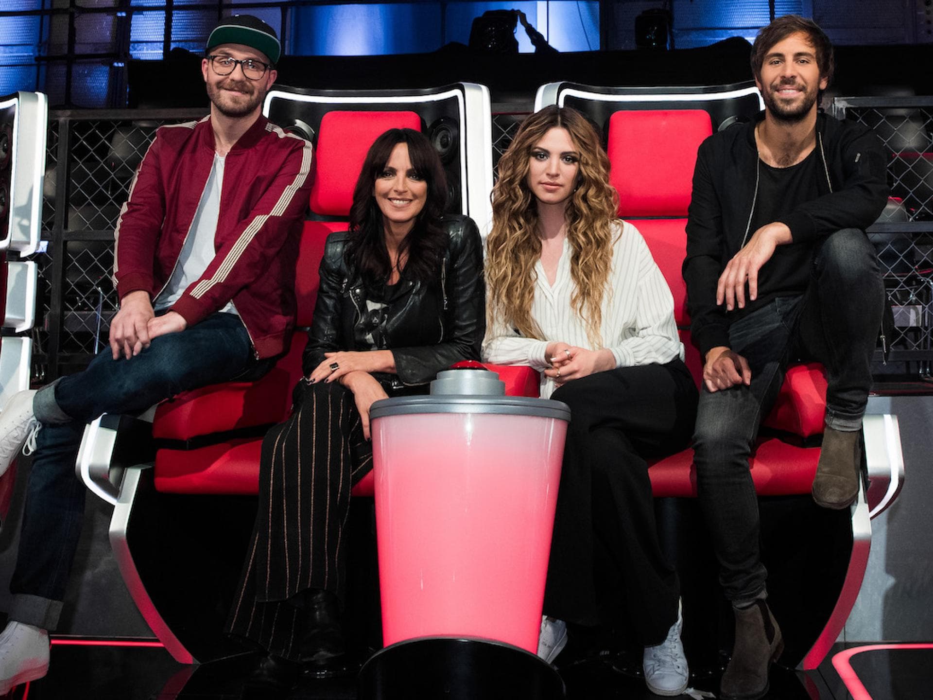 Nena 2018 bei The Voice Kids mit Tochter Larissa Kerner, Max Giesinger und Mark Forster