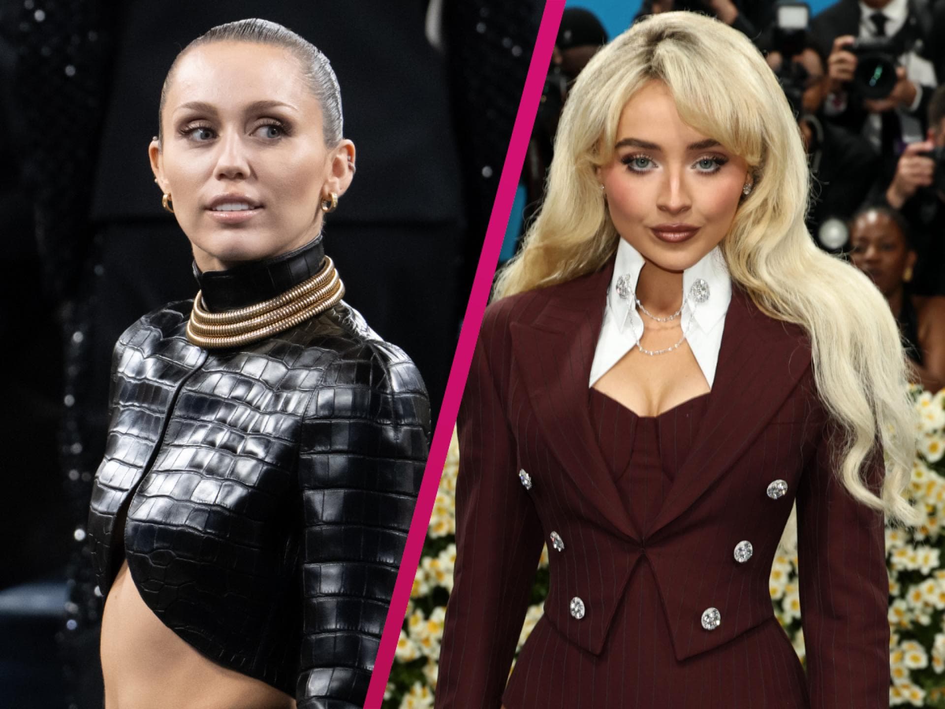 Miley Cyrus und Sabrina Carpenter, Collage