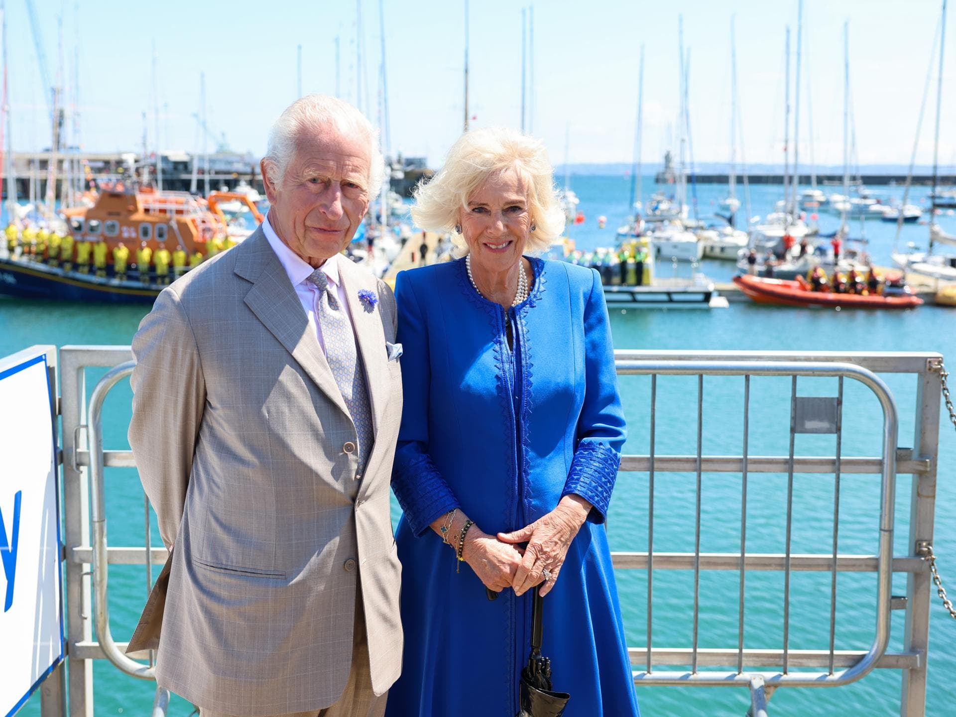 König Charles und Königin Camilla für ihren Geburtstag in Guernsey, 2024