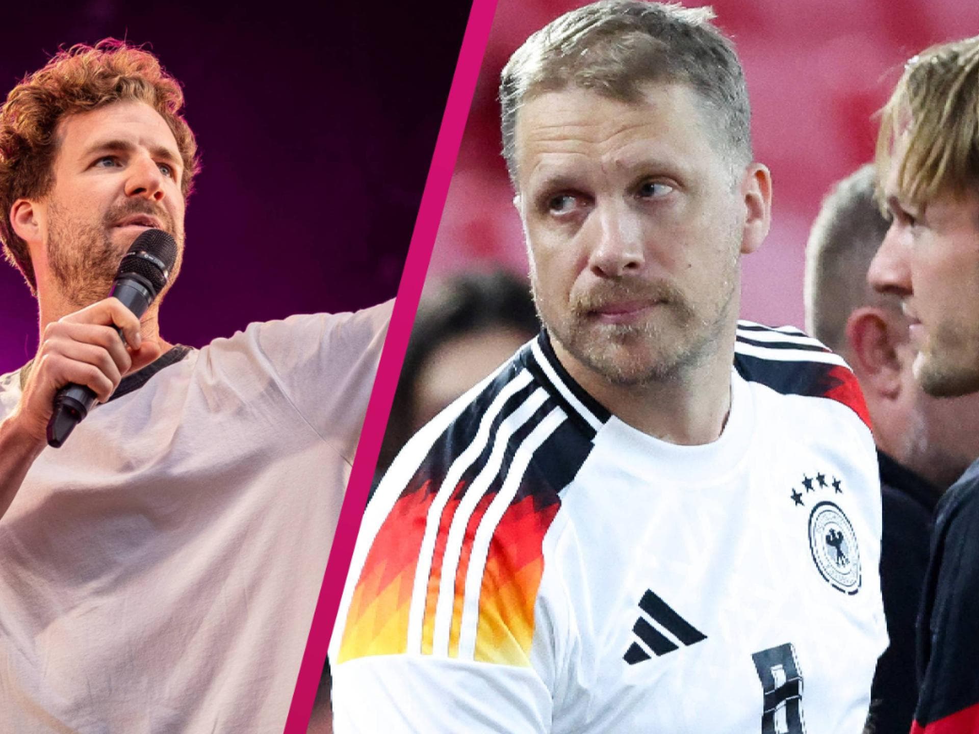 Luke Mockridge und Oliver Pocher gucken ernst
