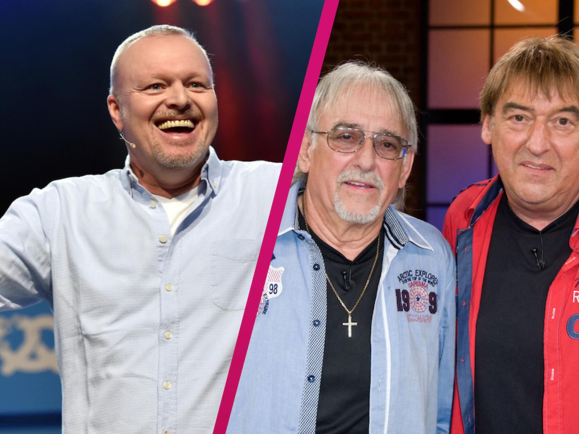 Collage Stefan Raab und Karl-Heinz Ulrich und Berndt Ulrich