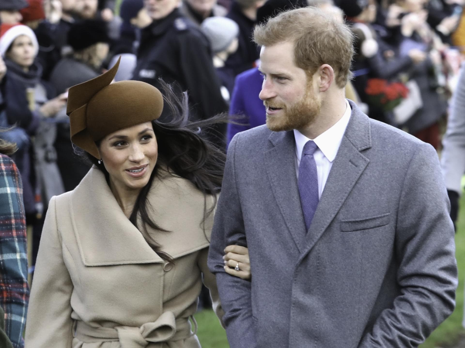 Herzogin Meghan und Prinz Harry in Sandringham 2017. 