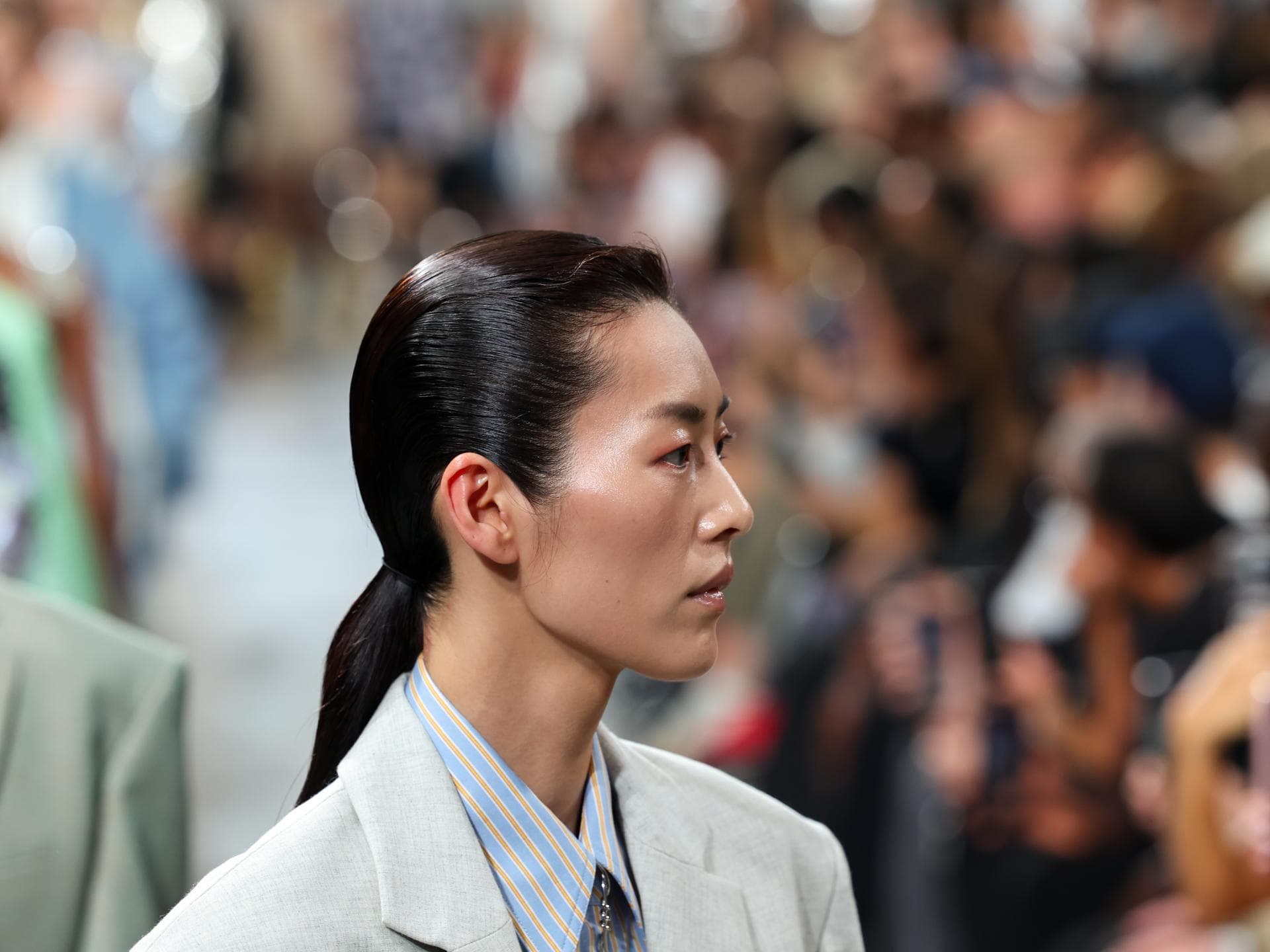 Paris fashion Week Sleek Hair Model mir Sleek Hair bei Rabanne