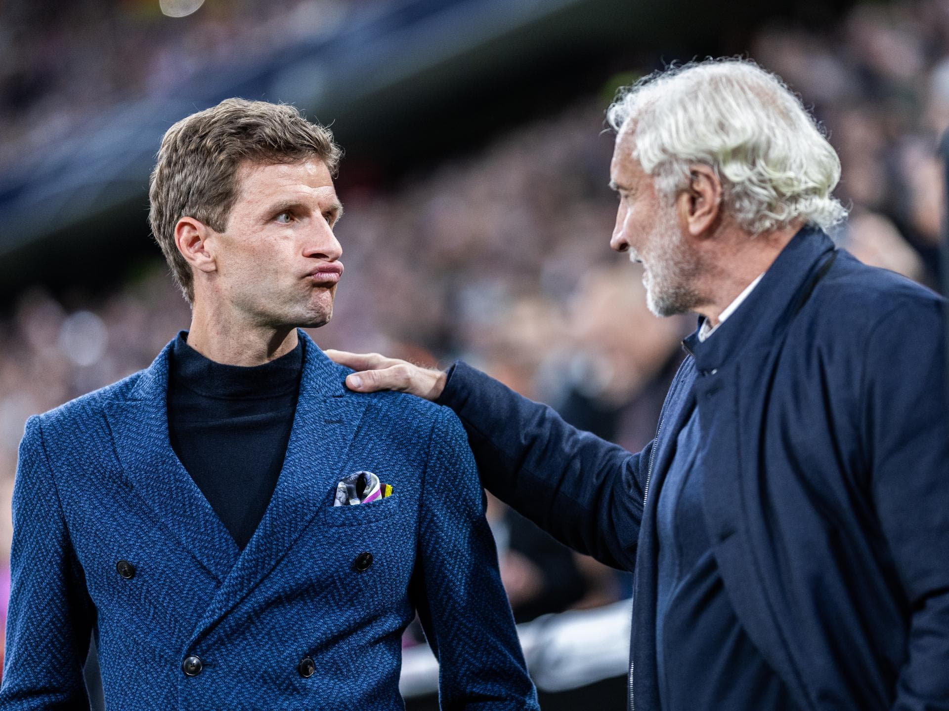14. Oktober 2024: DFB-Abschied von Thomas Müller (mit Rudi Völler)