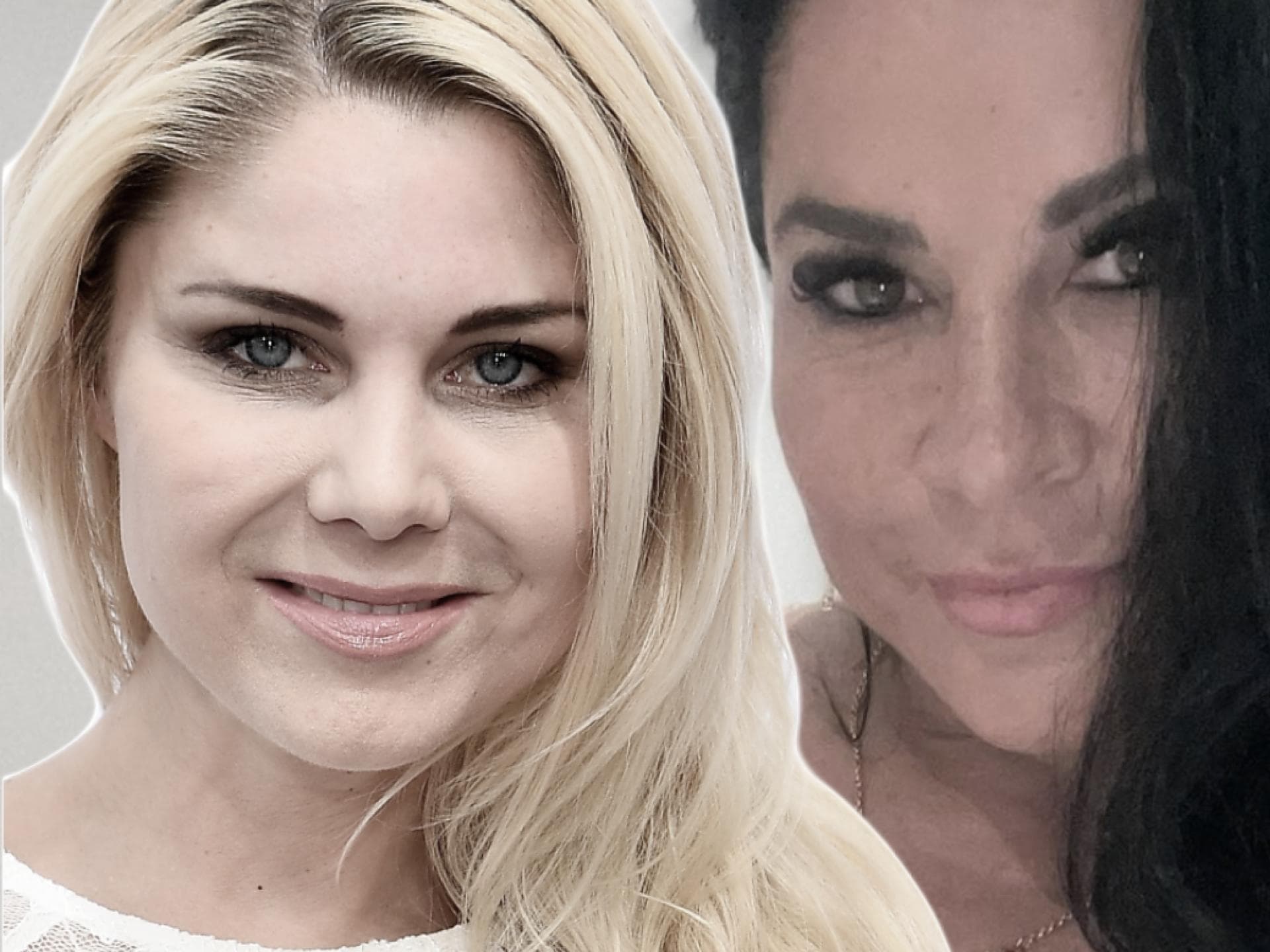 Fotomontage Yvonne Woelke und Iris Klein gucken ernst